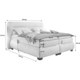 Esposa POSTELJA BOXSPRING 180 cm x 200 cm , tekstil umazano rjava | Shoptok.si