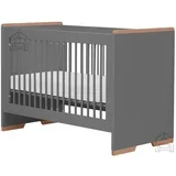 Pinio Otroška postelja Snap - 60x120 cm - temno siva