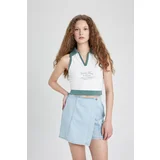 Defacto High Waist Mini Jean Shorts Skirt