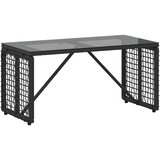 Vanjski stol Crna 80 x 40 x 40 cm PE Rattan i Staklo | shoptok.hr