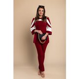Fenzy Eleganten Komplet Majice In Hlač, Bordo | Shoptok.si