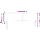  Uzglavlja tamnozelena 180x5x78/88 cm baršunasta | shoptok.hr