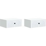  Noćni ormarić za montažu na zid 2 pcs Bijela 49 x 34 5 x 20 cm | shoptok.hr