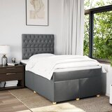  Krevet box spring s madracem tamnosivi 120 x 190 cm tkanina | shoptok.hr