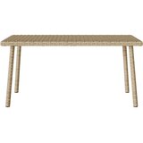  Vrtni stolić za kavu pravokutni bež 80x40x37 cm poliratan | shoptok.hr