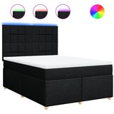  Krevet s oprugama i madracem crni 140x200 cm od tkanine | shoptok.hr
