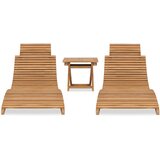 Maison Chic Zložljiva Vrtna garnitura - Vrtni pohištvo set 3-delna iz trdne tikovine, (21797277) | Shoptok.si