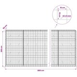 Gabion s žicom debljine 3 5 mm i mrežom 10x10 cm 800x50x200 cm - 50 cm 200 cm 800 x 230 cm | shoptok.hr