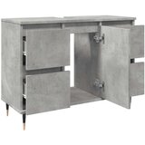 vidaXL Kopalniška omarica betonsko siva 80x33x60 cm inženirski les | Shoptok.si