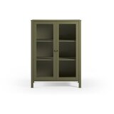 Marckeric Zelena vitrina iz masivnega bora 90x120x40 cm Alessandra – | Shoptok.si