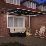  Skrovita tenda Crna 300 x 250 cm Tkanina i čelik | Eponuda.ba