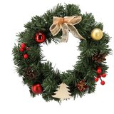 Molarem Home Božićni vijenac 30 cm – Zeleni s ukrasima | shoptok.hr