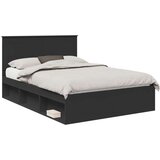  Konstrukcija postelje Črna 140 x 200 cm Masivno borovo les, (5000103618) | Shoptok.si