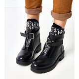 Gemre Black ankle boots with decorative embroidery Valditacca | Shoptok.si