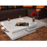The Living Store Klubska mizica s 3 nadstropji visok sijaj bela - Klubska Mizica, (21836014) | Shoptok.si