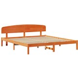  Krevetna konstrukcija s uzglavljem Vosak smeđa 200 x 200 cm | shoptok.hr