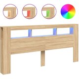  LED uzglavlje boja hrasta sonome 220x18,5x103,5 cm | shoptok.hr
