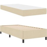  Postelja z vzmetnico Krema in črna 80 x 200 cm | Shoptok.si