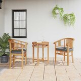  Stolica s jastukom 2 pcs Smeđa 63 x 58 x 89 cm Čvrsto teak drvo | Eponuda.com