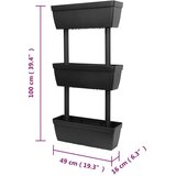  Vrtna sadilica 6 kom 100 cm antracit | shoptok.hr