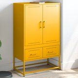 vidaXL Visoka omara gorčično rumena 68x39x111,5 cm valjano jeklo Cene