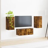  Set TV komoda Zidne 6 pcs Dimljeni hrast Konstruirano drvo | Eponuda.com