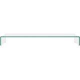vidaXL Stalak za TV /Monitor Prozirno Staklo 110x30x13 cm | shoptok.hr