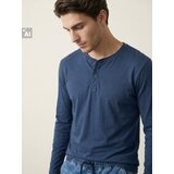Sinsay Pamučna henley majica s dugim rukavima | shoptok.hr
