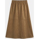 Sinsay Midi suknja od imitacije brušene kože | shoptok.hr