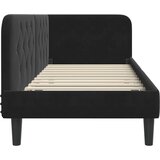  Kutni okvir kreveta Crna 80 x 200 cm Baršun | shoptok.hr