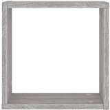 vidaXL Stenske police kockaste 4 kosi sonoma sive 30x15x30 cm | Shoptok.si