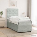  Boxspring krevet s madracem Svjetlosiva 100 x 200 cm Baršun | shoptok.hr