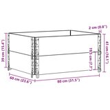  Okviri za palete 2 kom sivi 80x60 cm od masivne borovine | shoptok.hr