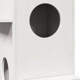  Kuća za mačke bijela 43x43x90 cm od masivne borovine | shoptok.hr