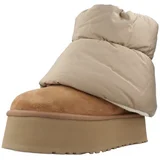 Ugg Škornji W CLASSIC MINI DIPPER PUFF Kostanjeva