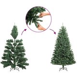  Tanka umjetna polovica božićnog drvca sa snijegom 240 cm | shoptok.hr