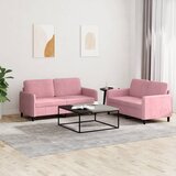  2-dijelni set sofa ružičasti baršunasti | shoptok.hr