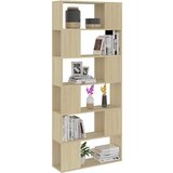 vidaXL ormarić za knjige / pregrada boja hrasta 80x24x186 cm iverica | shoptok.hr
