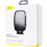 Baseus avtonosilec WxHW03-01 z brezžičnim polnjenjem QC 15W - črn | Shoptok.si