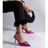 Gemre Pink slingback stilettos embellished with rhinestones Isoda | ePonuda.com