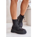 PE1 Warm Ankle Boots Workers Made of Eco Leather with Zipper Black Naleli | ePonuda.com