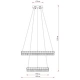 Globo Globo 67387-60 - LED prigušiva visilica na sajli LAUREL LED/60W/230V prozirna + daljinski upravljač | Eponuda.com