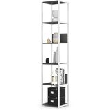 AKORD Regal V Loft Slogu Iz Kovine, Bela/Siva, (5000332498) | Shoptok.si