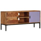 vidaXL TV ormarić boja meda i sivi 110x30x50 cm masivno drvo bagrema | shoptok.hr