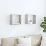  Kockaste zidne police 2 kom siva boja betona 30 x 15 x 30 cm | Eponuda.com