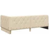  Kutni okvir kreveta Krema 90 x 190 cm tkanina | shoptok.hr