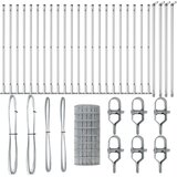 vidaXL Euro Ograda s 13 flanširanim postovima 0.6x50 m Galvanizirani čelik | shoptok.hr