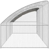  Kavez za piliće 3 pcs Srebrno 600 x 200 x 200 cm Čelik i PE | Shoptok.si