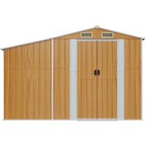  Vrtno spremište smeđe 277 x 93 x 179 cm od pocinčanog čelika | Eponuda.com