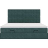 vidaXL Otomanski posteljni okvir z vzmetnicami zelen 160x200 cm žamet, (22053803) | Shoptok.si